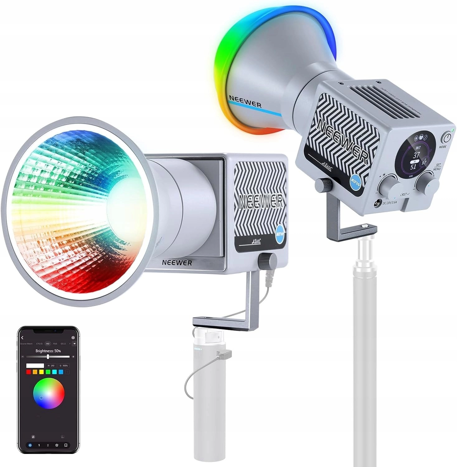 Lampa studyjna Neewer Lampa Led Rgb