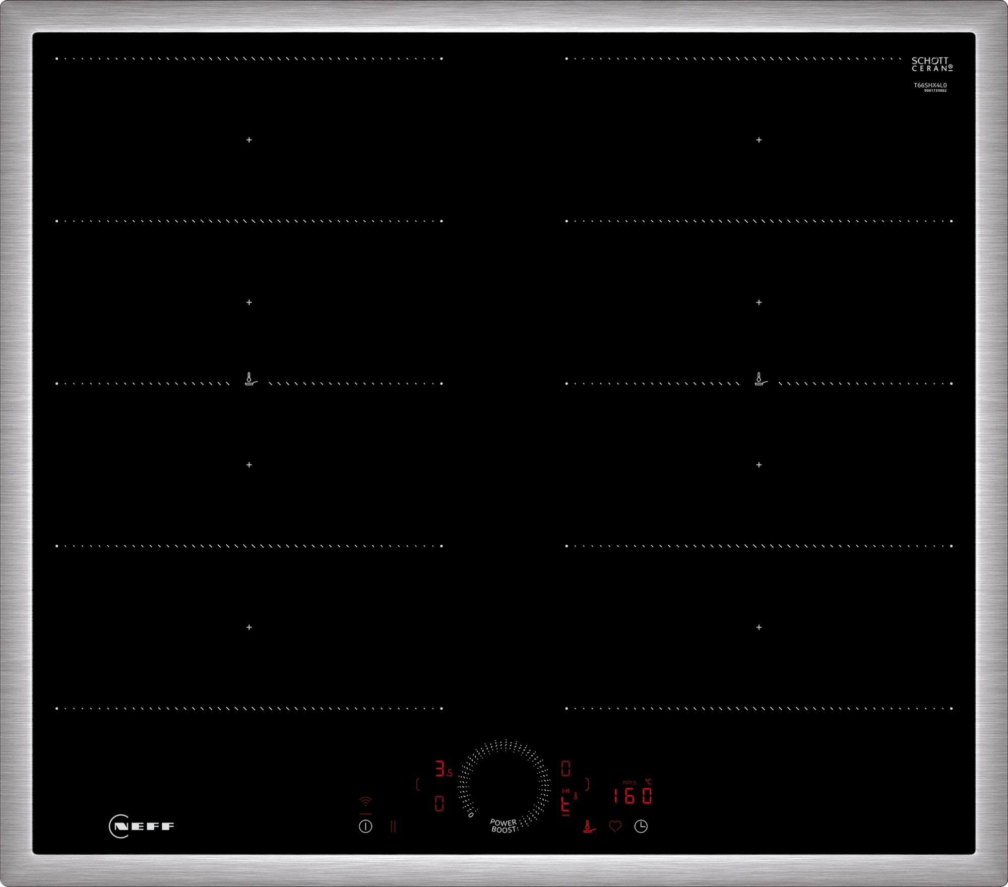 Neff T66SHX4L0 hob Black Built-in 60