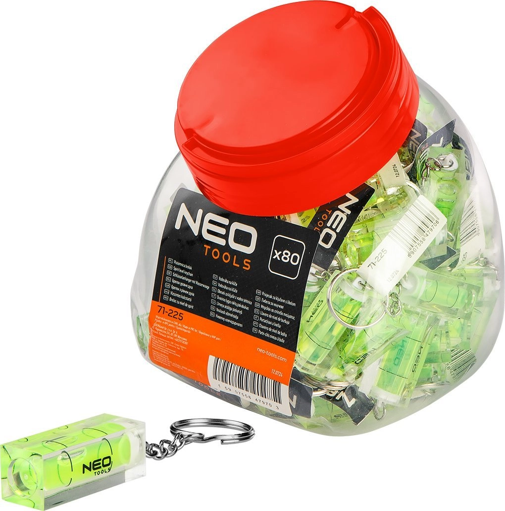Poziomnica brelok NEO  wielokrotność 80 szt
