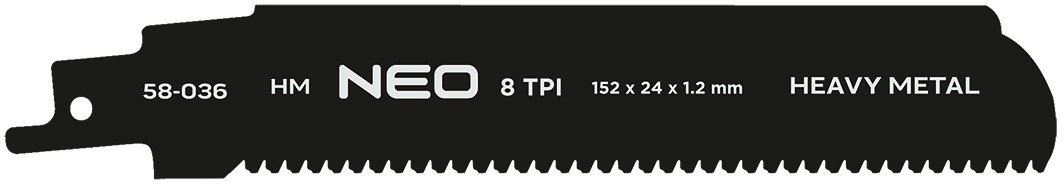 Reciprocating saw blade  HM  152 x