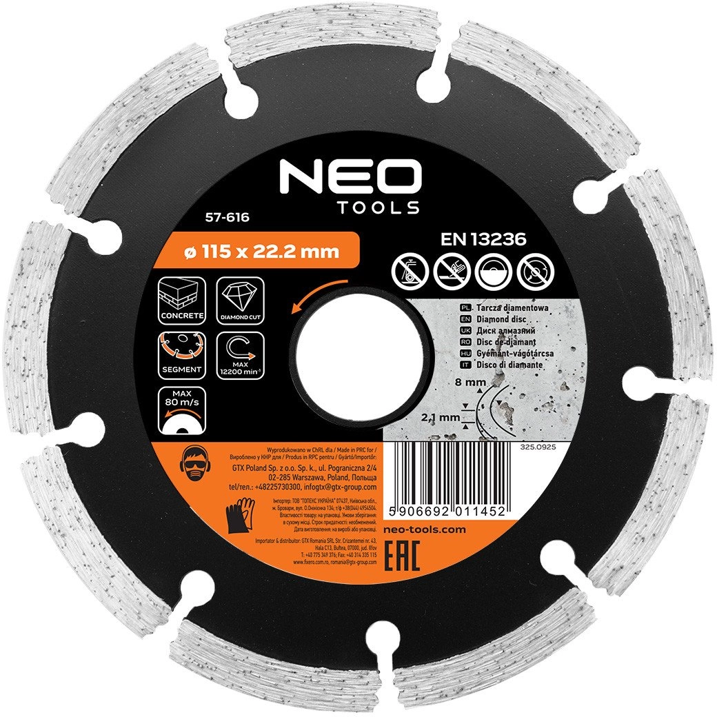 Diamond disc 115 x 22.2