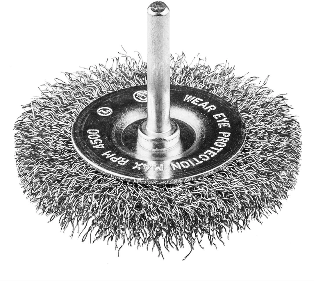 Wire disc brush 50 mm  crimped
