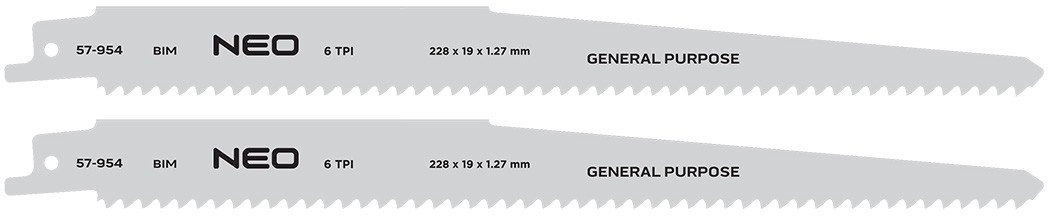 Reciprocating saw blades 228 x 19
