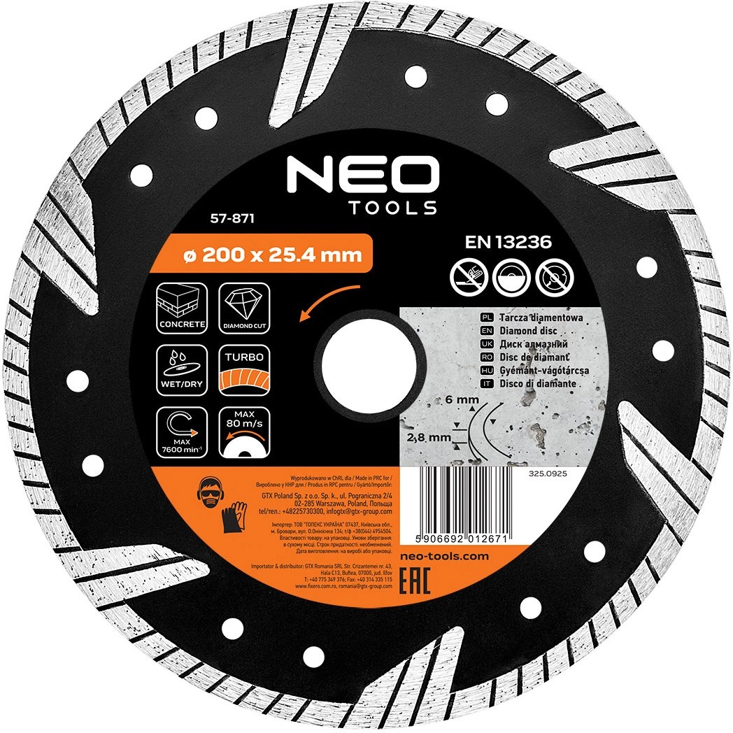 Neo Diamond disc 200 x 25