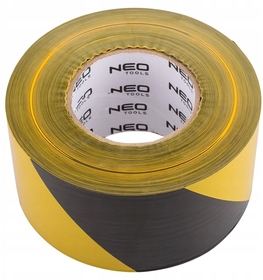 Neo Yellow and black warning tape