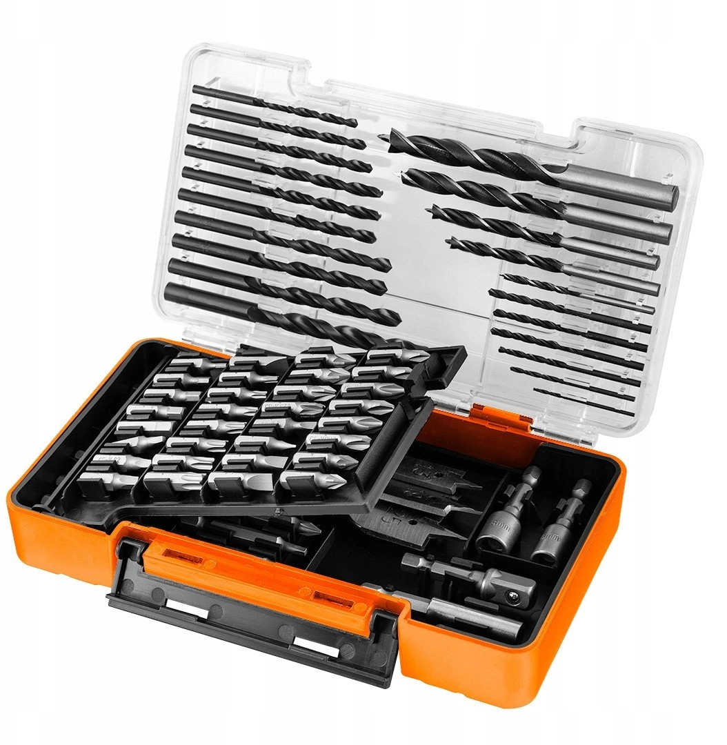 Set of drills and bits sockets