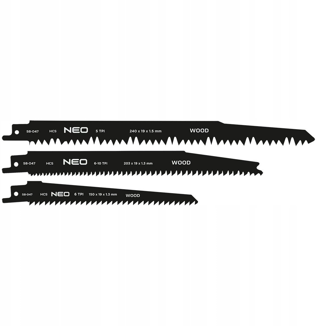 Neo Tools Reciprocating saw blades HCS