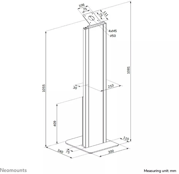 Neomounts FL15-628BL1 Tablet floor stand -