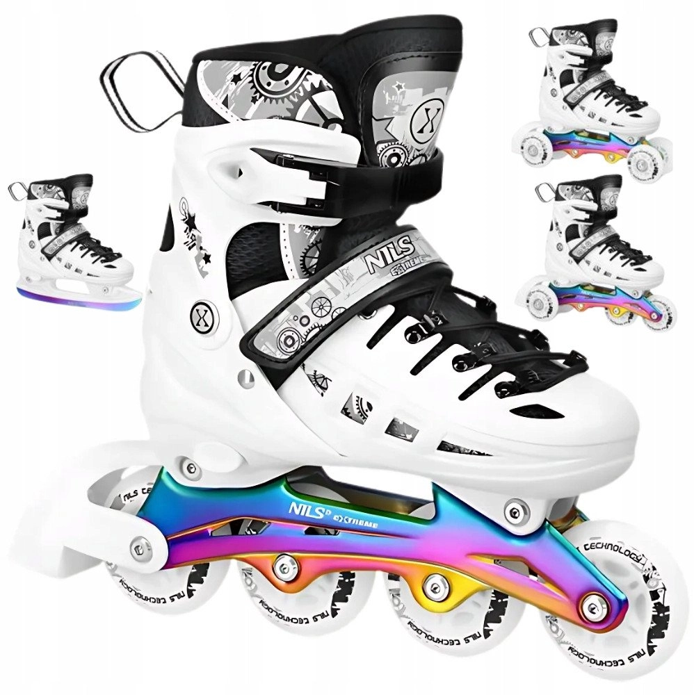 NH10905 4in1 LED SKATES WHITE WITH