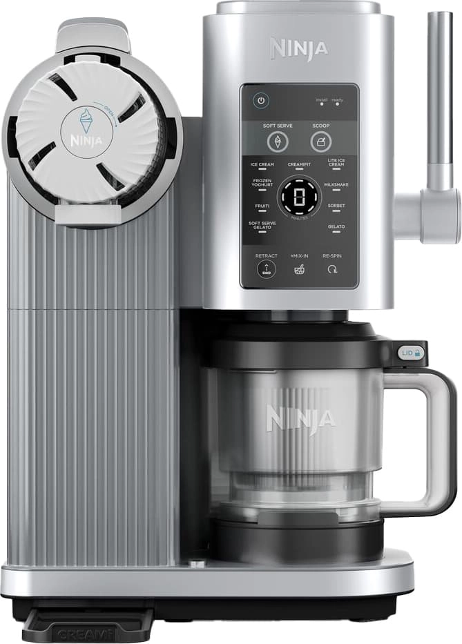 Ninja Creami Spin Sorbetblender 800W Platinsølv