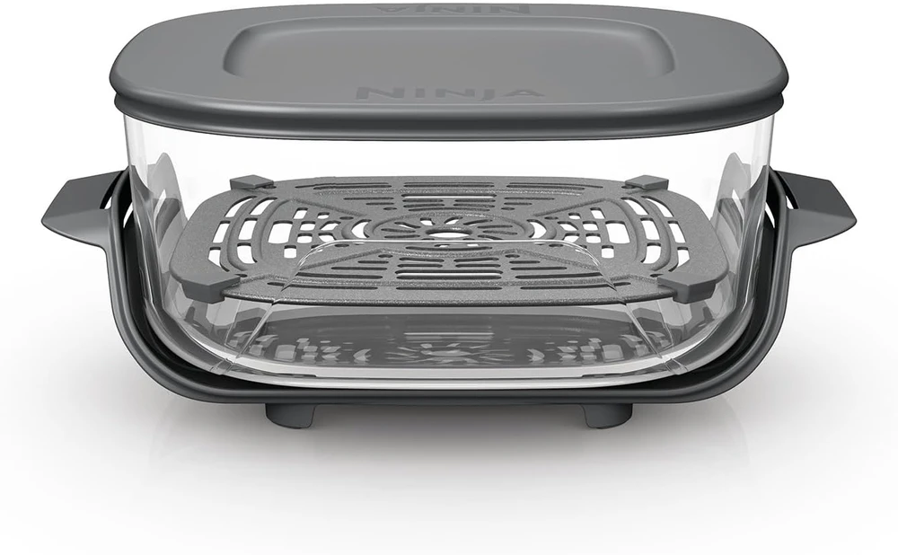 Container with lid for hot air