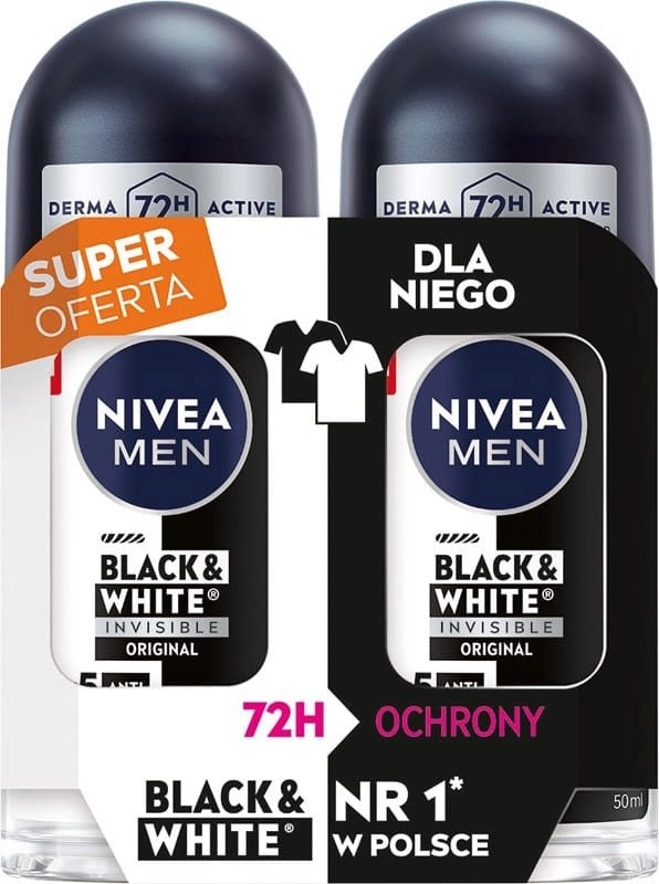 NIVEA DEO Roll-on_Duo męski BW Inv