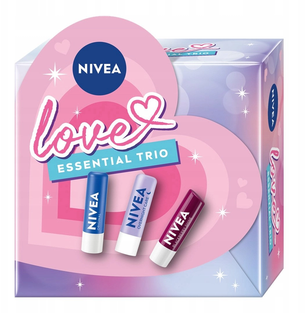 NIVEA_SET Love Essential Trio pomadki do