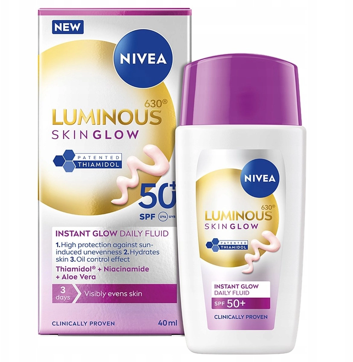 NIVEA_Luminous 630 Skin Glow SPF50+ face