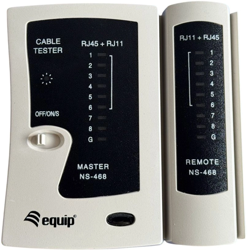 Equip Cable Tester for RJ45/RJ12/RJ11 Grau
