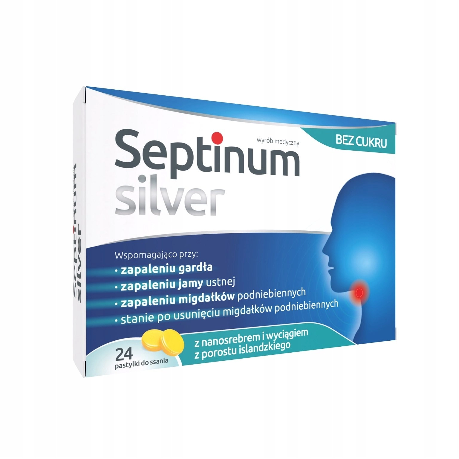 SEPTINUM_Silver sore throat tablets without sugar