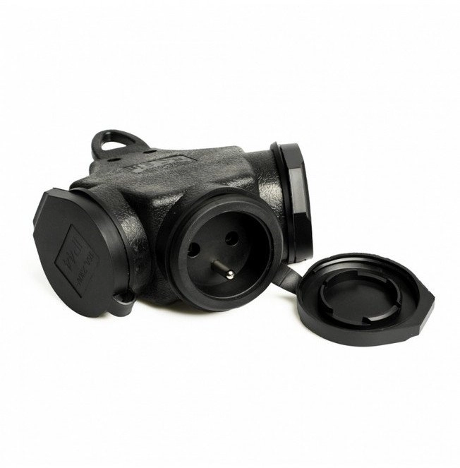 TRIPLE RUBBER SPLITTER 3*2P+Z Z/UZ IP44