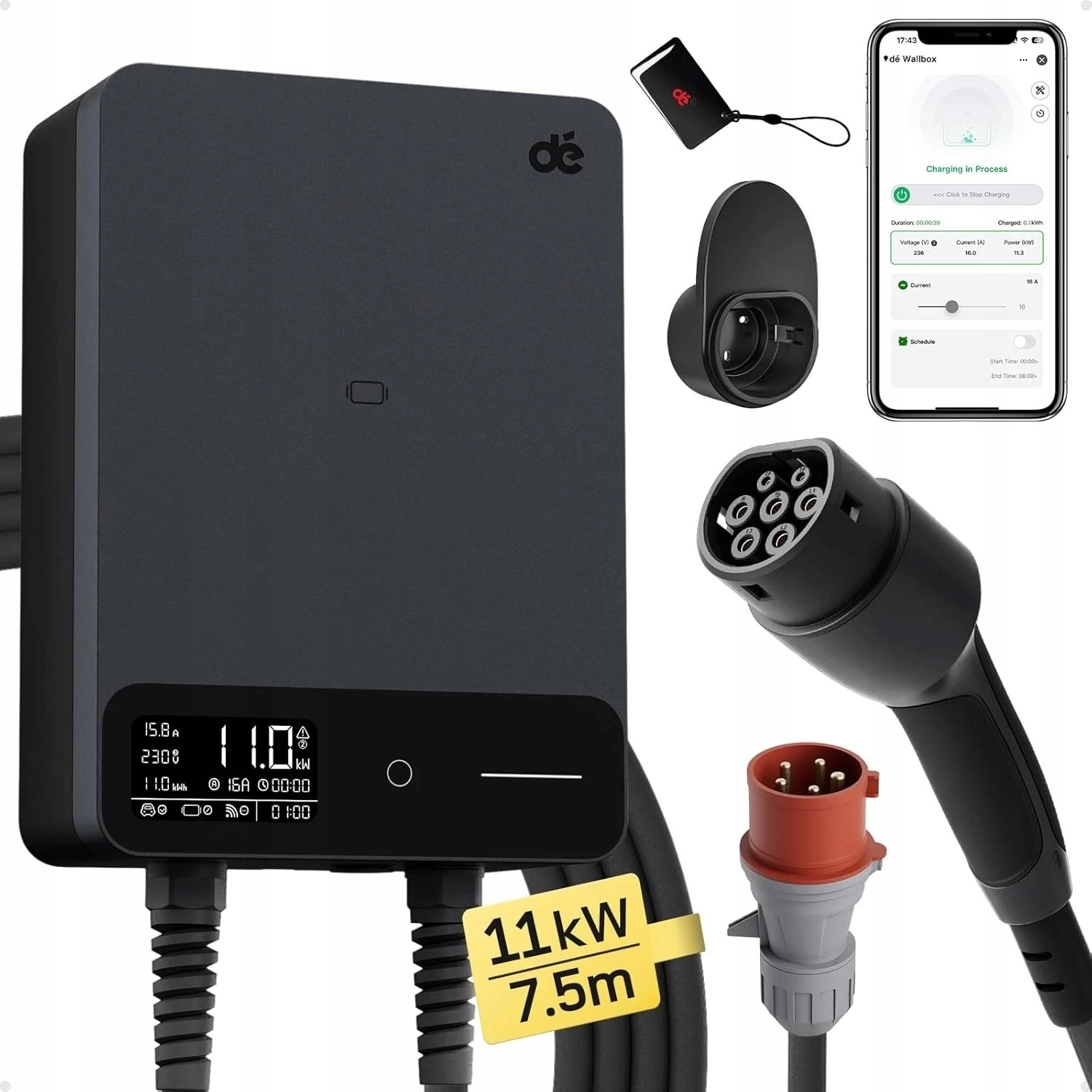 Charger Stationary wallbox charger for EV
