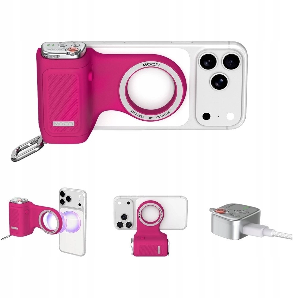 Comitok Moca pink hand-held phone holder