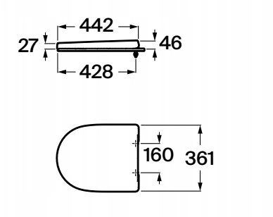 Toilet seat A801F72002/ ROCA/ OPTICA /