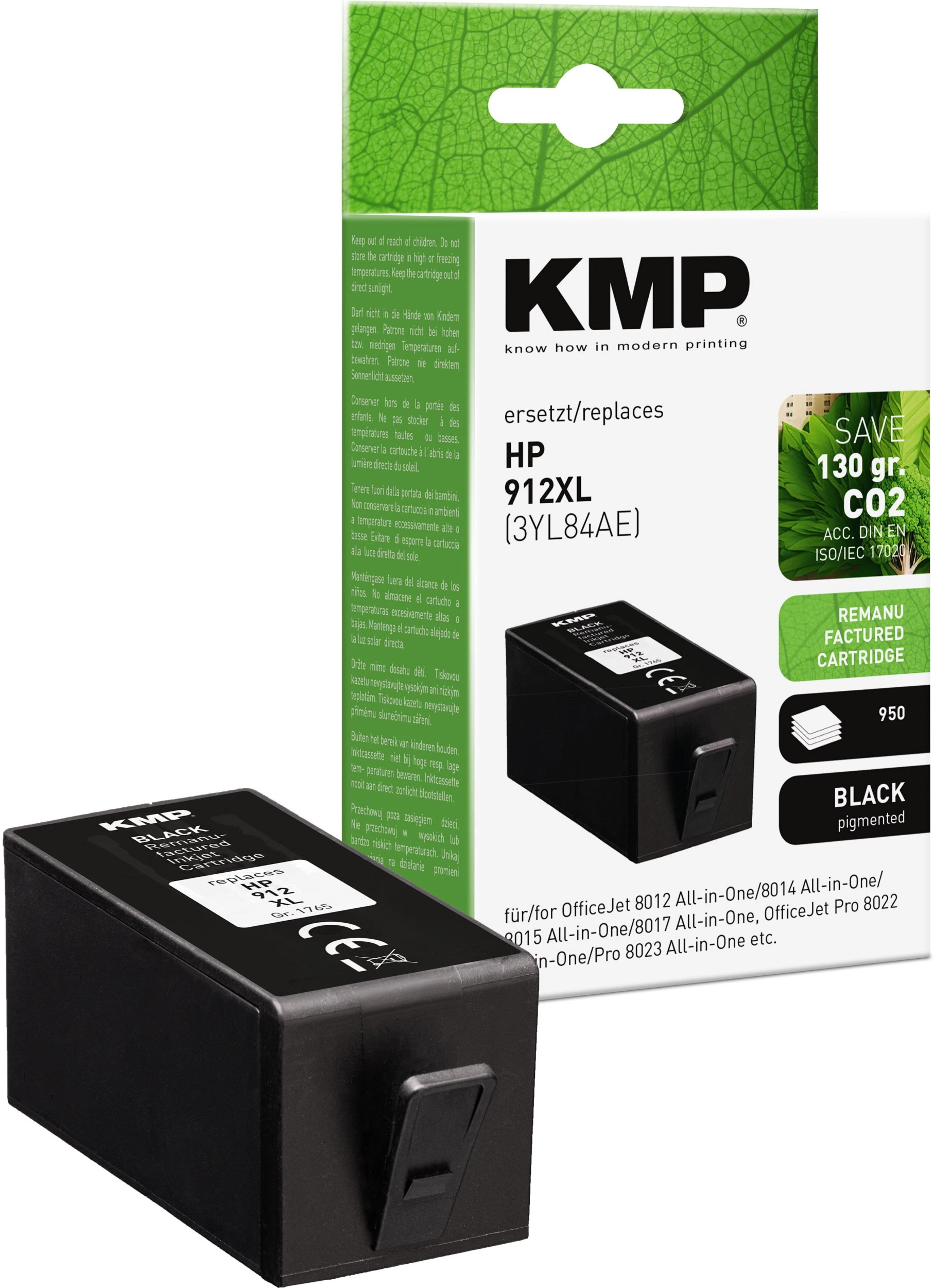 KMP Patrone HP HP912XL 3YL84AE black