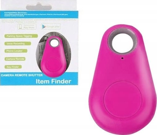 LOKALIZATOR BRELOCZEK GPS BLUETOOTH ANTI-LOST RÓŻOWY