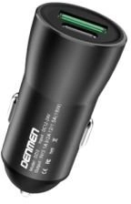 CAR CHARGER 18W 3A BLACK DENMEN