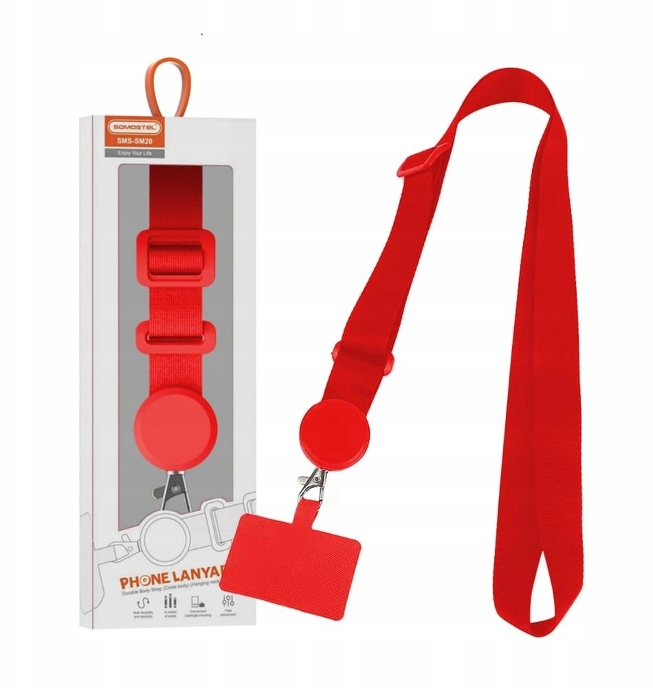 Somostel universal phone lanyard 1m red
