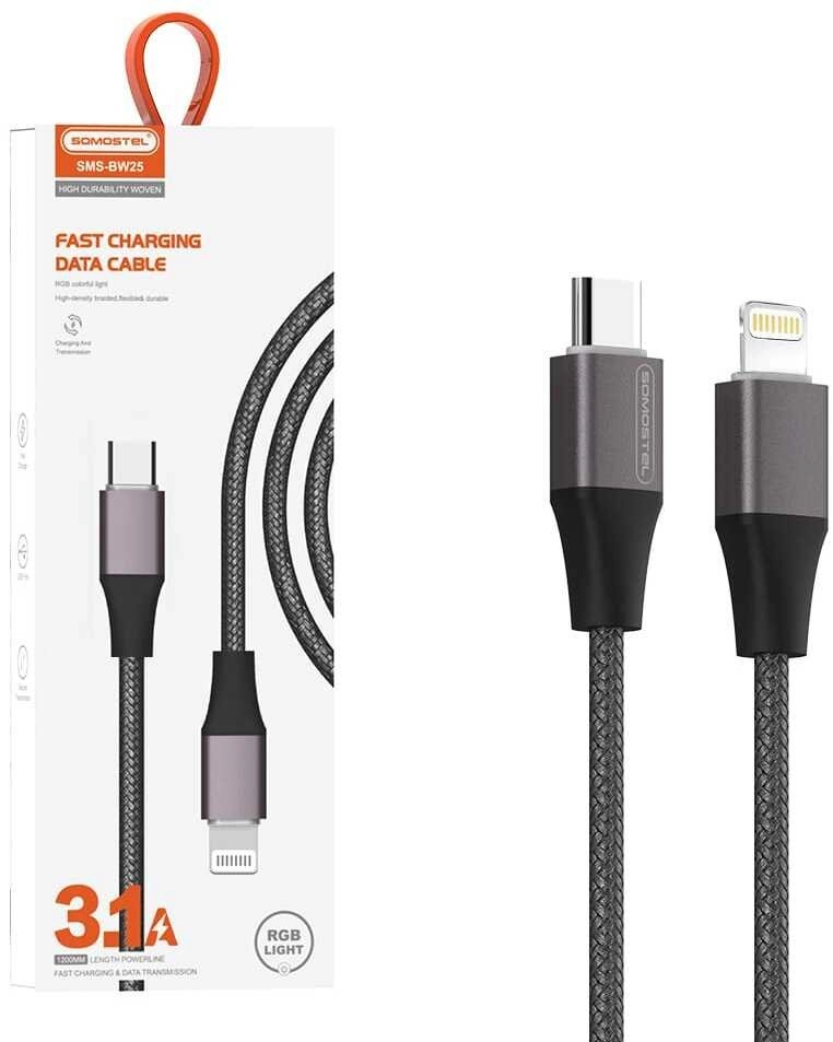 Somostel USB cable illuminated reinforced cable
