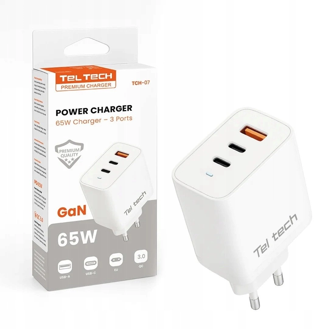Teltech charger GaN USB / 2x