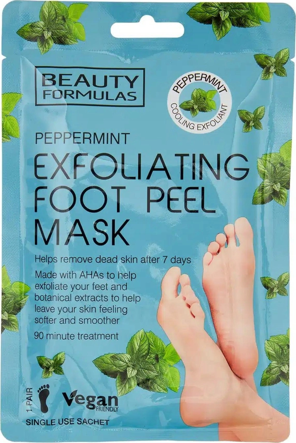 BEAUTY FORMULAS_Exfoliating Foot Peel Mask Peppermint