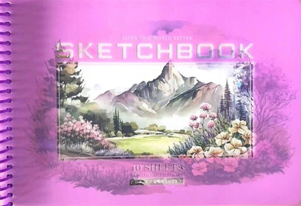 Sketchbook A5/40K  smooth  circular  Mountains FRESH