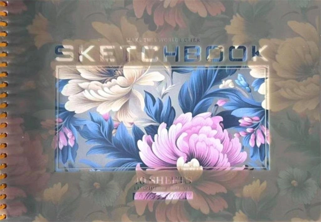 Sketchbook A5/40K circle smooth Flowers FRESH