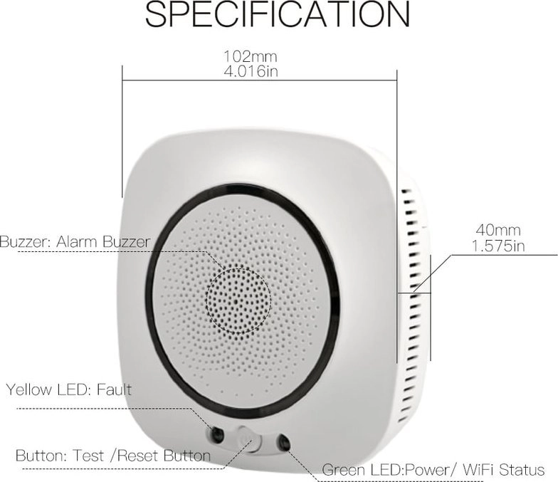 RoGer Smart smoke detector with siren