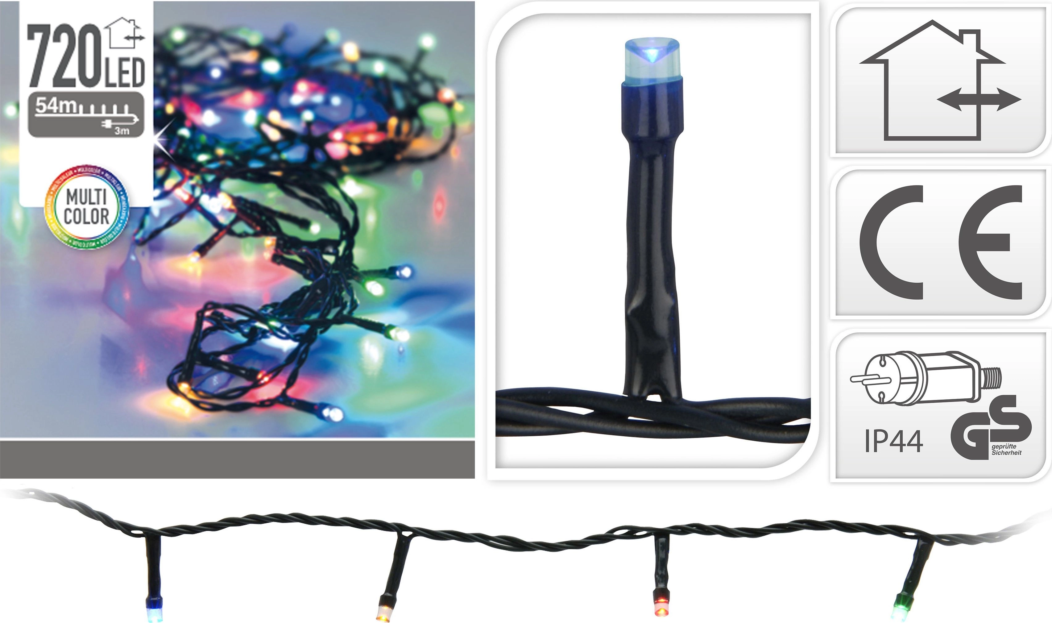 Lampki choinkowe 720 LED kolorowe 9294690