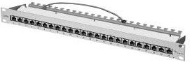 Patch panel 19" 24xRJ45 ekranowany Cat