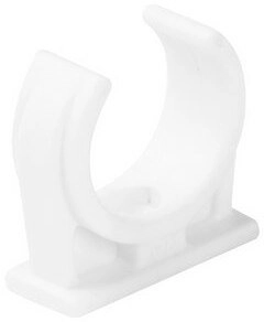 Semi-open electrical installation pipe holder WHITE