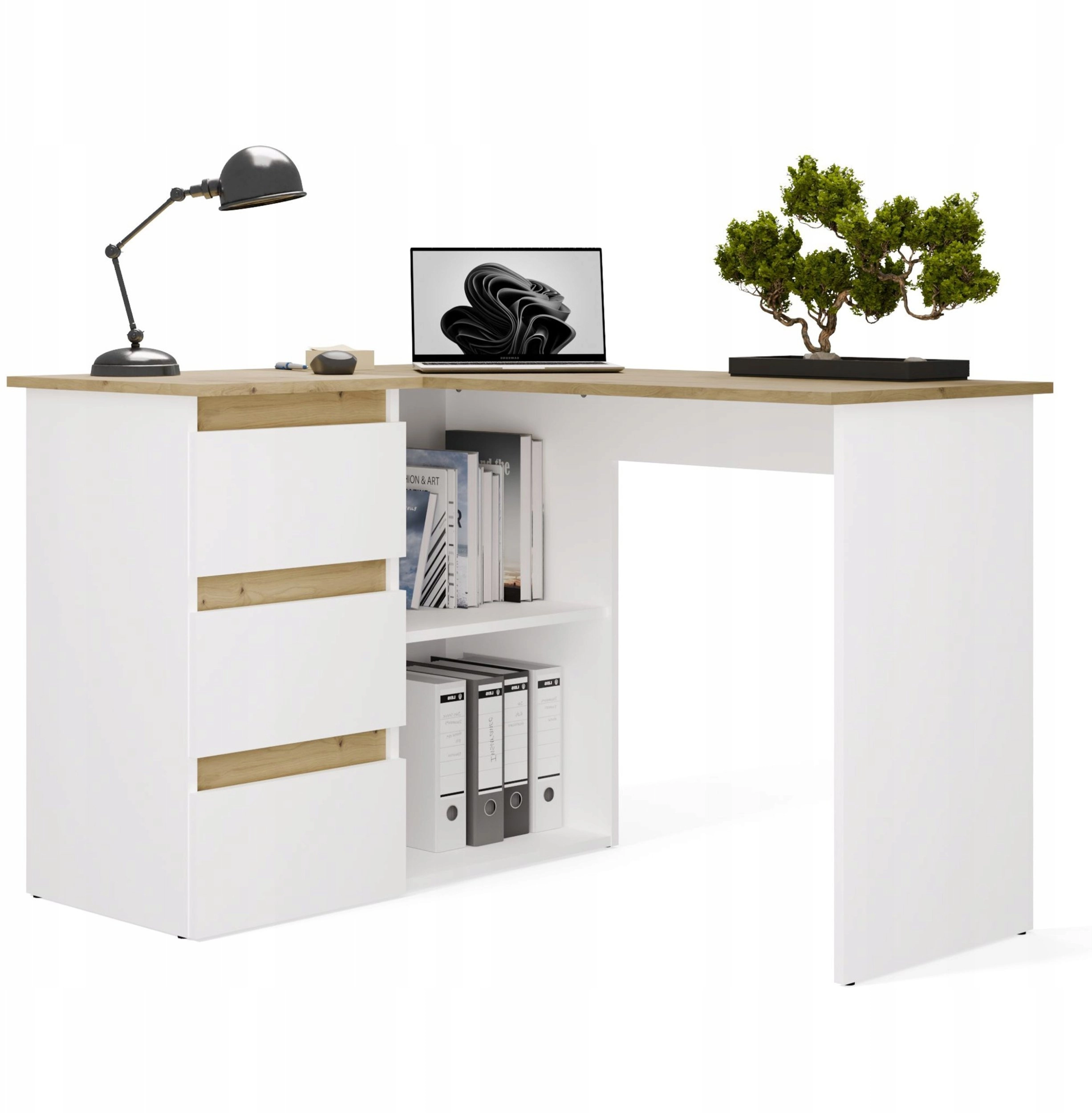 NICEA Desk LEFT ARTISAN WHITE M-MP-B-NICE-LEWE-ARB