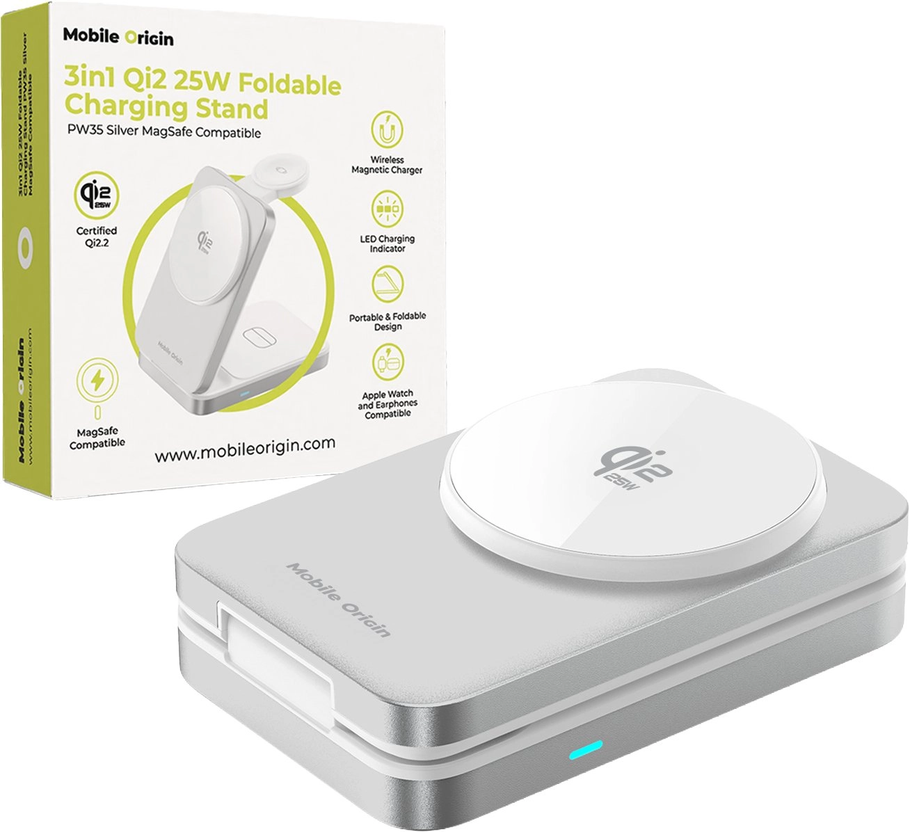 Ładowarka Mobile Origin 3in1 Qi2 25W