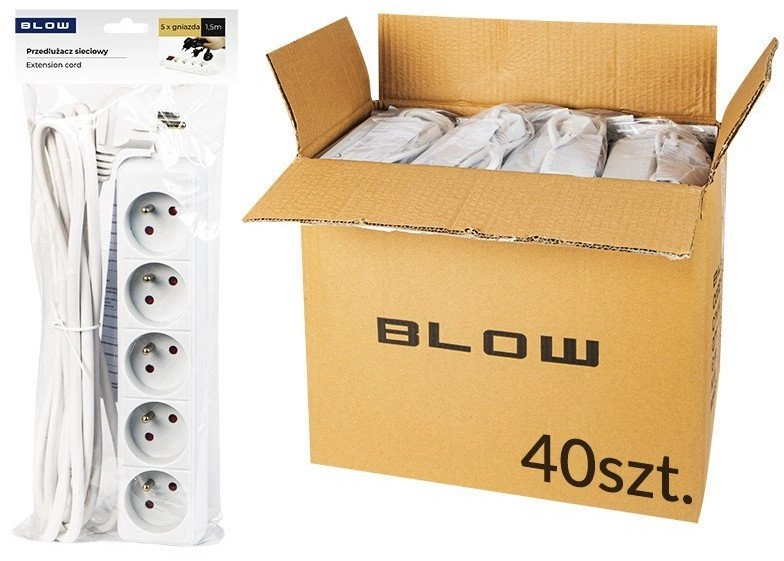 POWER STRIP PR-1.5M-5G/W (5 SOCKETS)