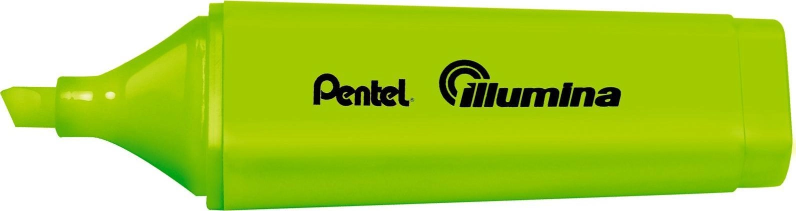 Flat highlighter with a beveled tip