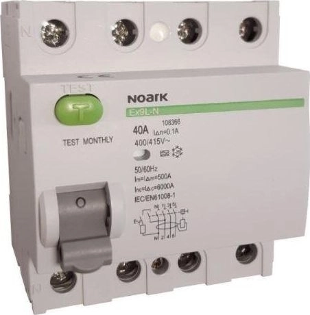 Noark Off diff. Icn=6kA 4-pole In=40A