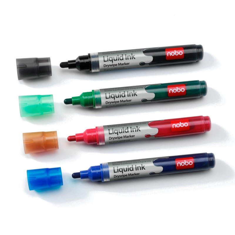 Nobo Liquid Ink Drywipe Markers Assorted