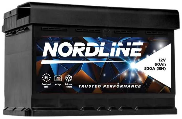 Akumuliatorius NORDLINE akum. 60AH 12V 520A