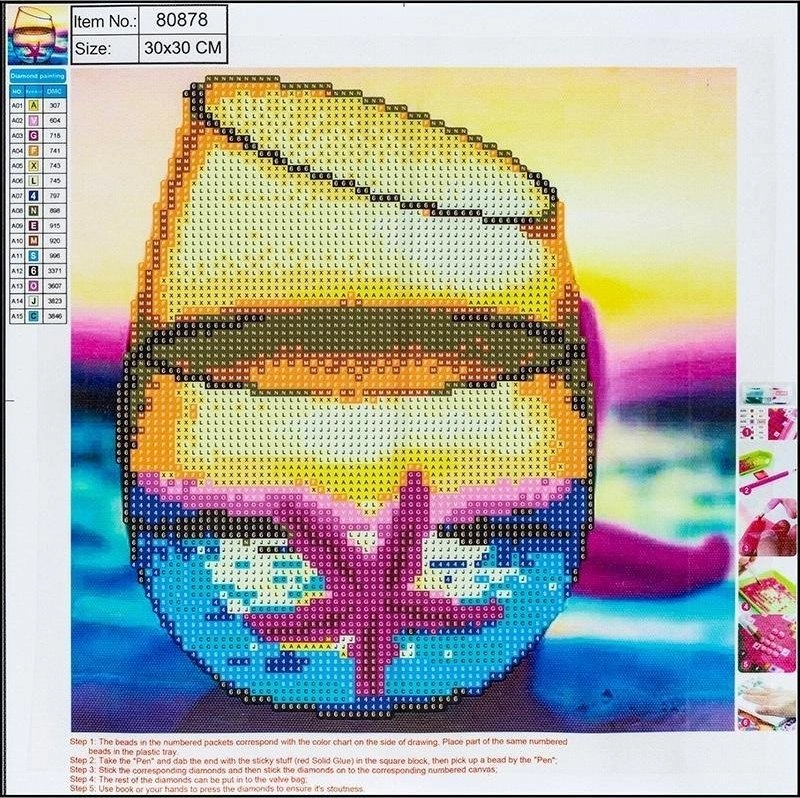 5D diamond mosaic - Starfish 30x30