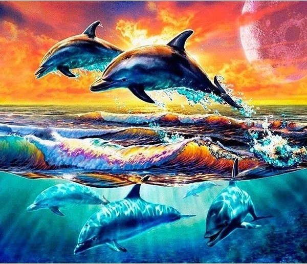 Norimpex Mozaika diamentowa 5D - Delfiny