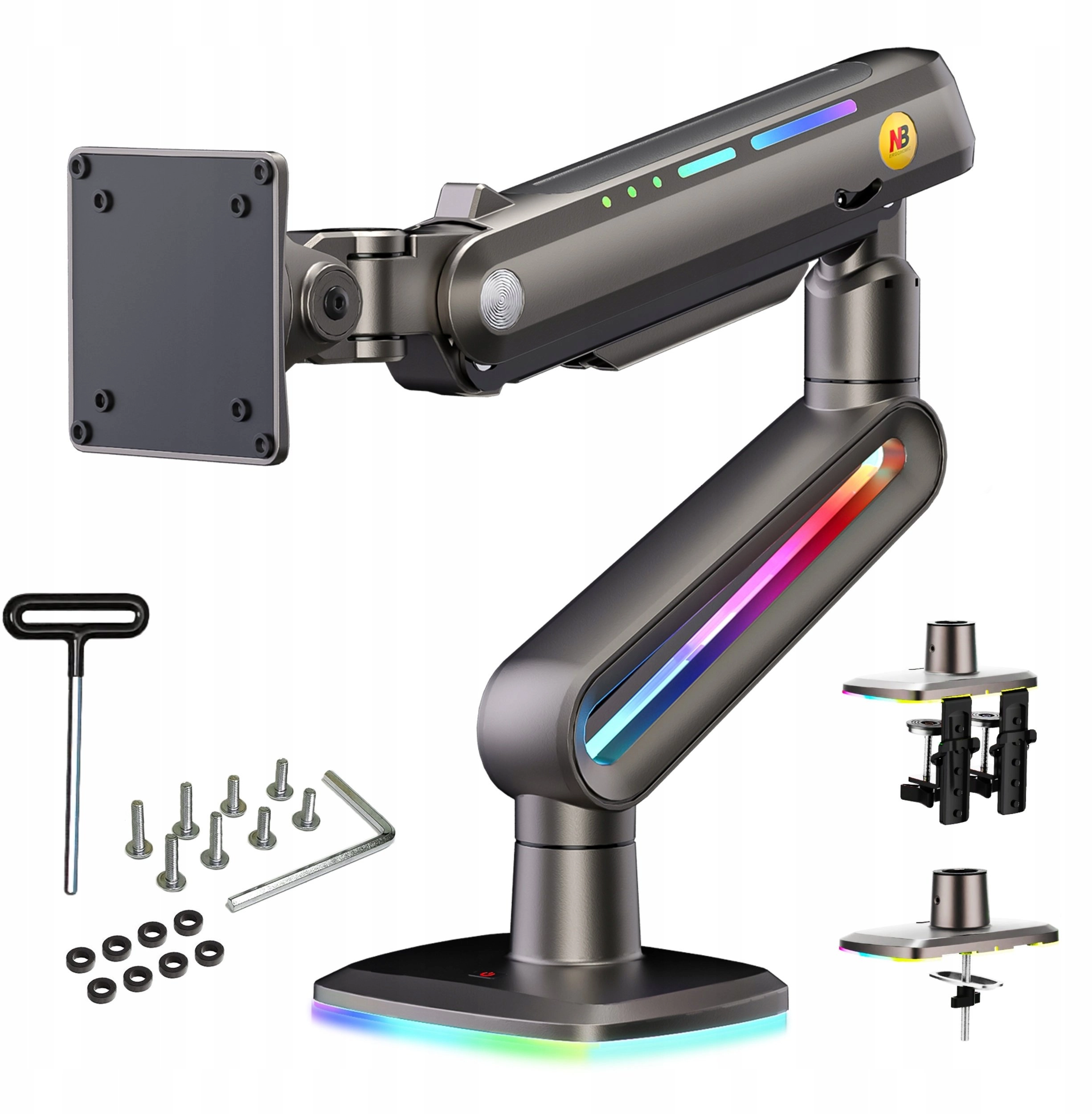 F6-G Podświetlenie RGB Gamingowy mocny uchwyt
