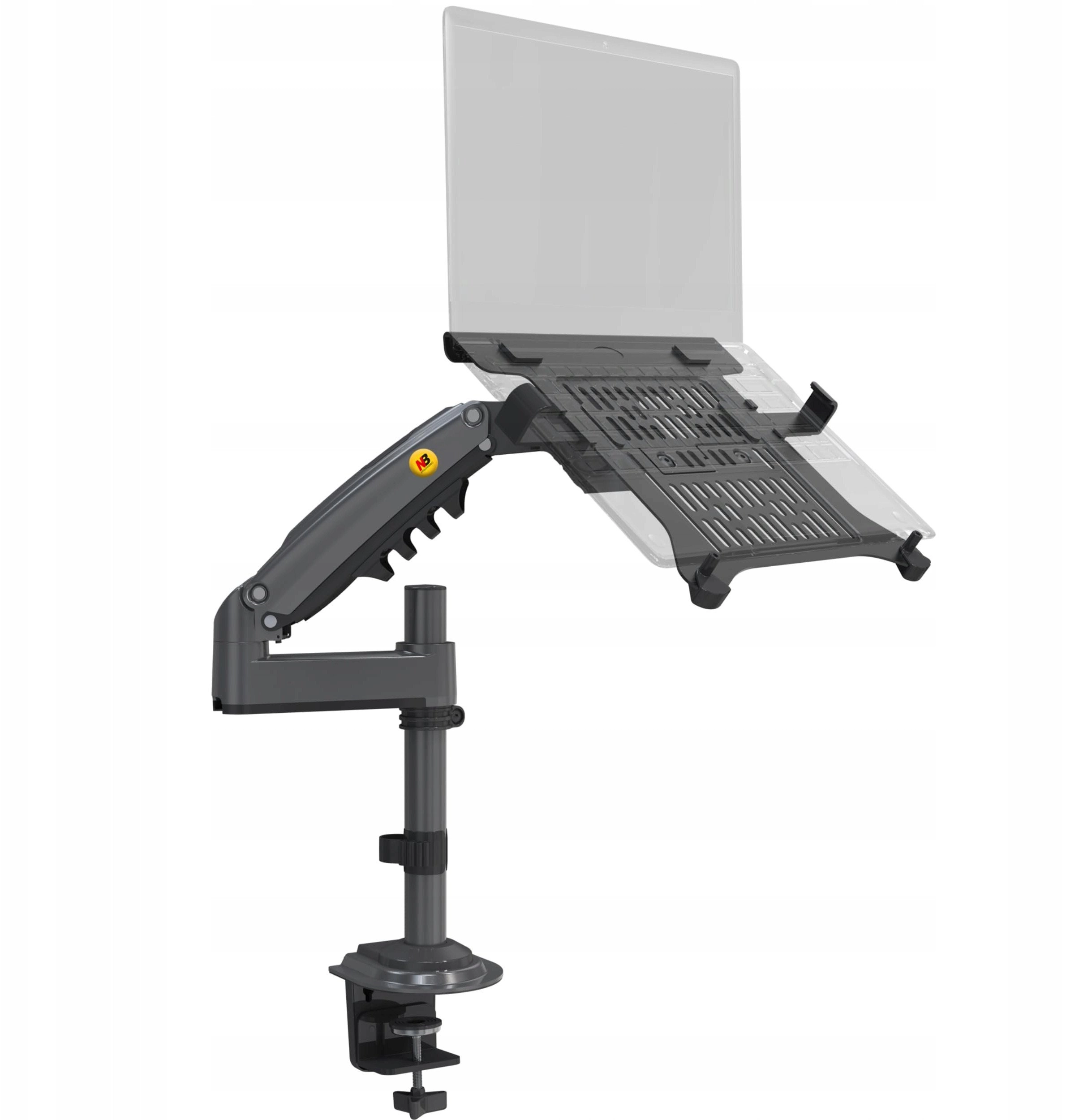 H100-FP Ergonomic laptop/monitor desk holder 3D