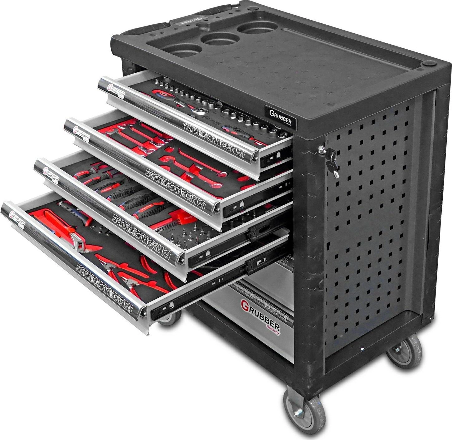 TOOL TROLLEY 6 DRAWERS 160pcs. GRUBBER