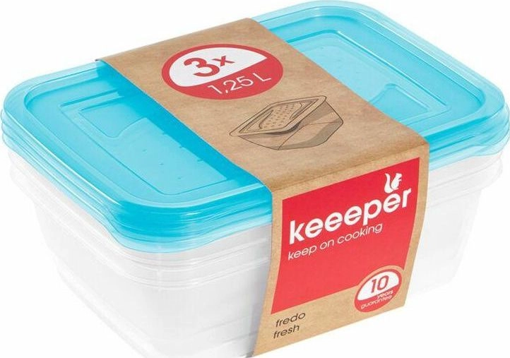 Food container set rectangular 3x1.25L